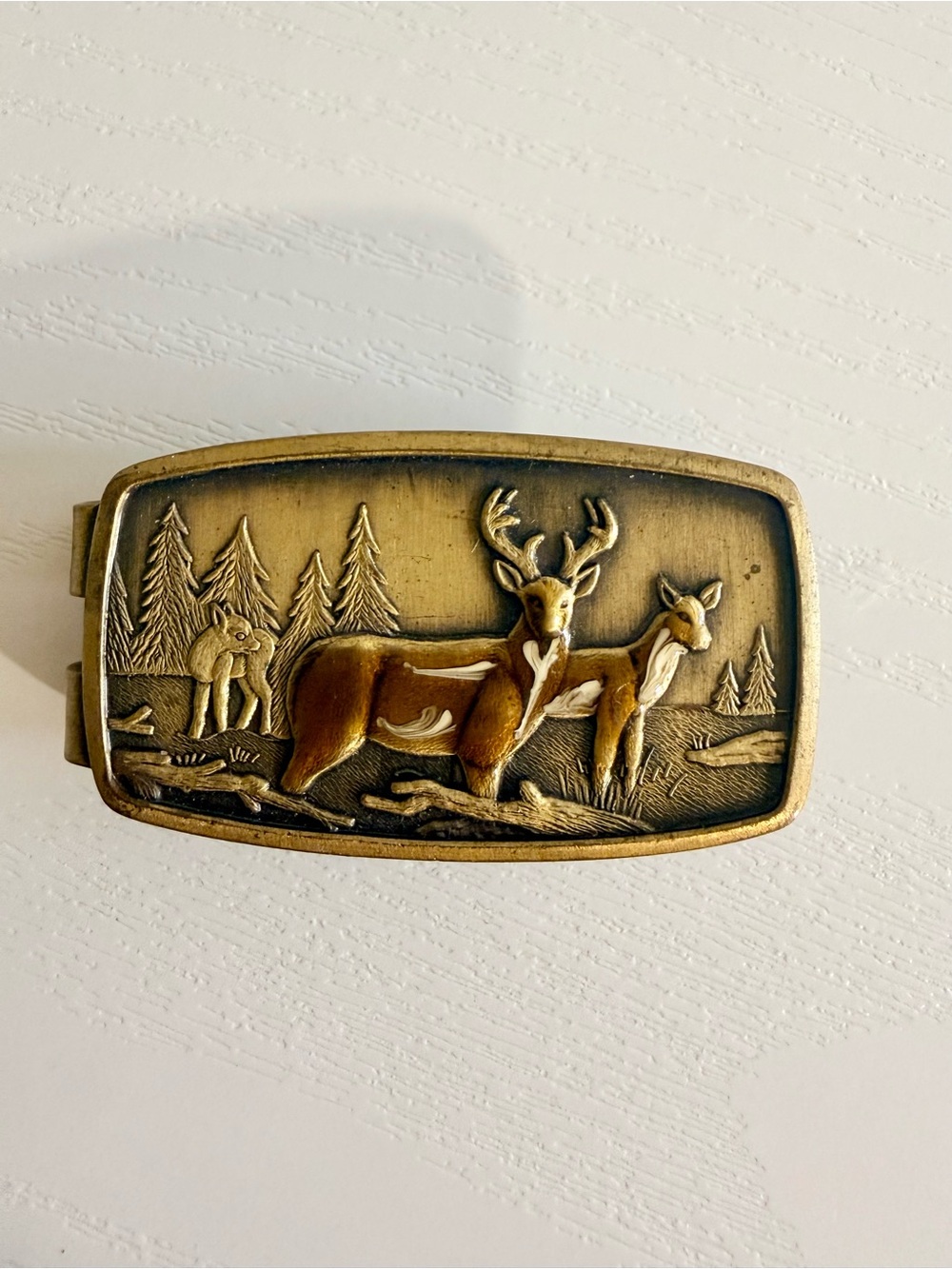 Anson Enamel Deer Money Clip Made In USA